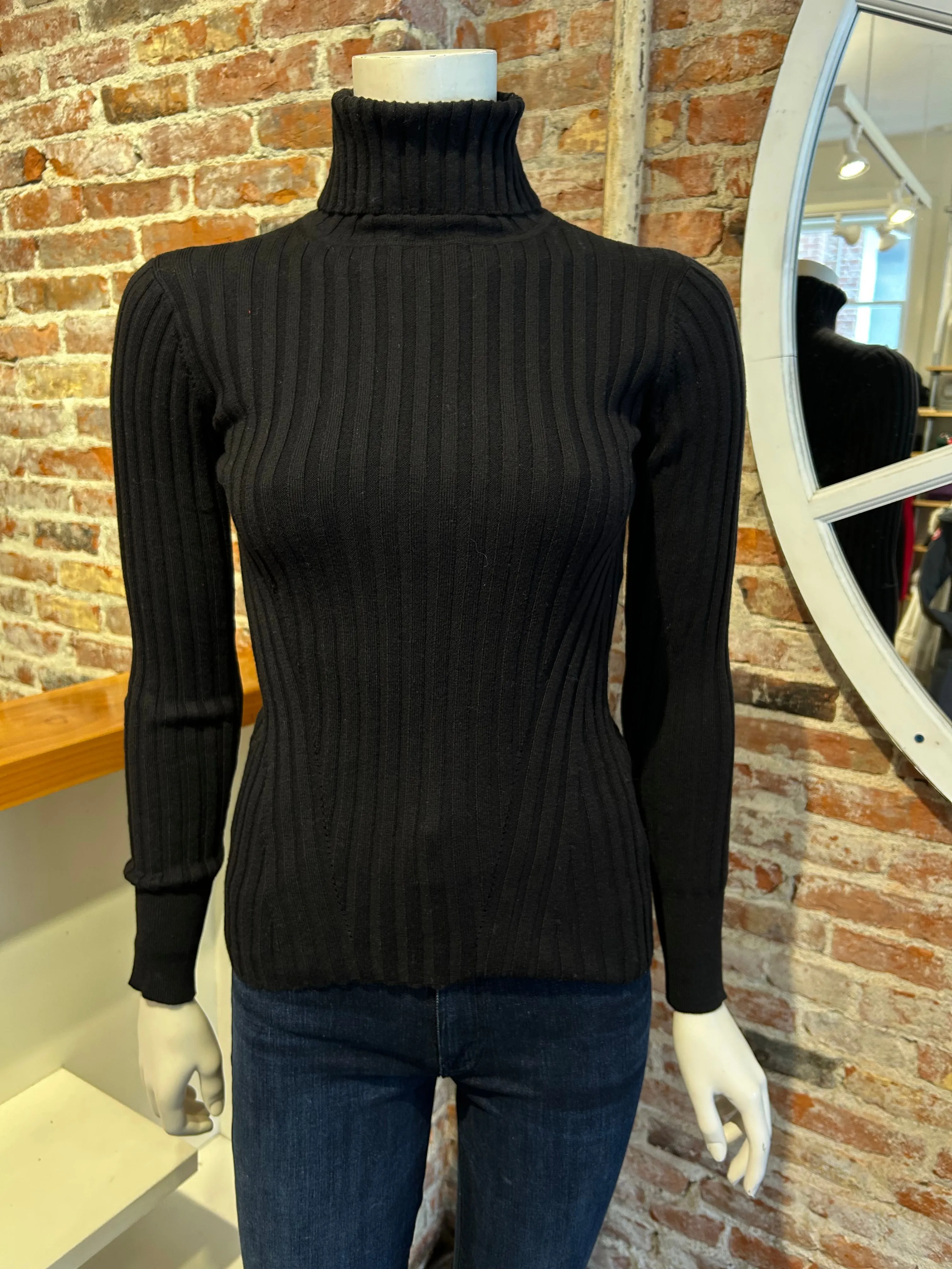 ALASHAN CASHMERE COTTON BLAIR RIB TURTLENECK