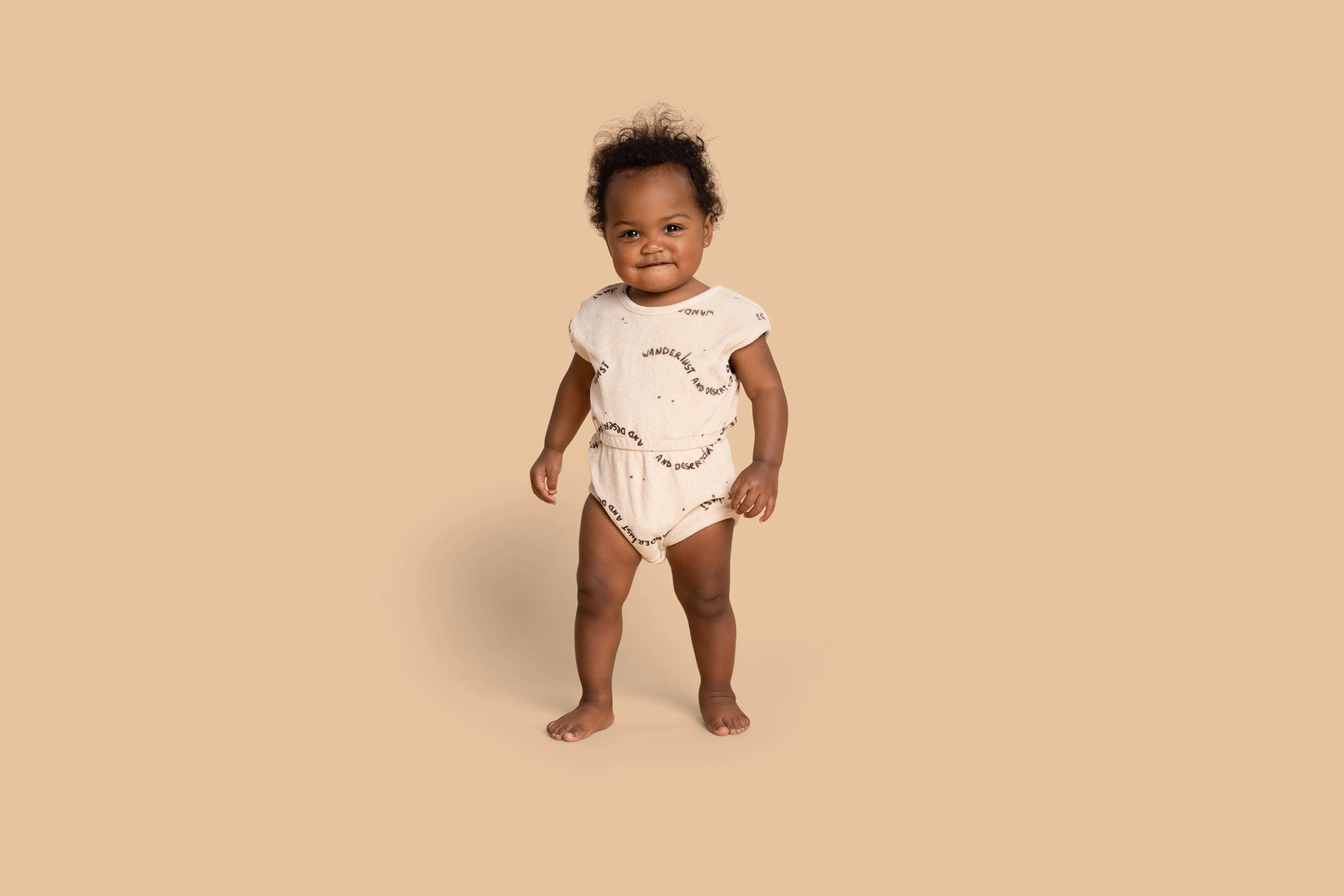 Baby Terry Romper - Sand