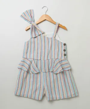Cotton Striped Playsuit