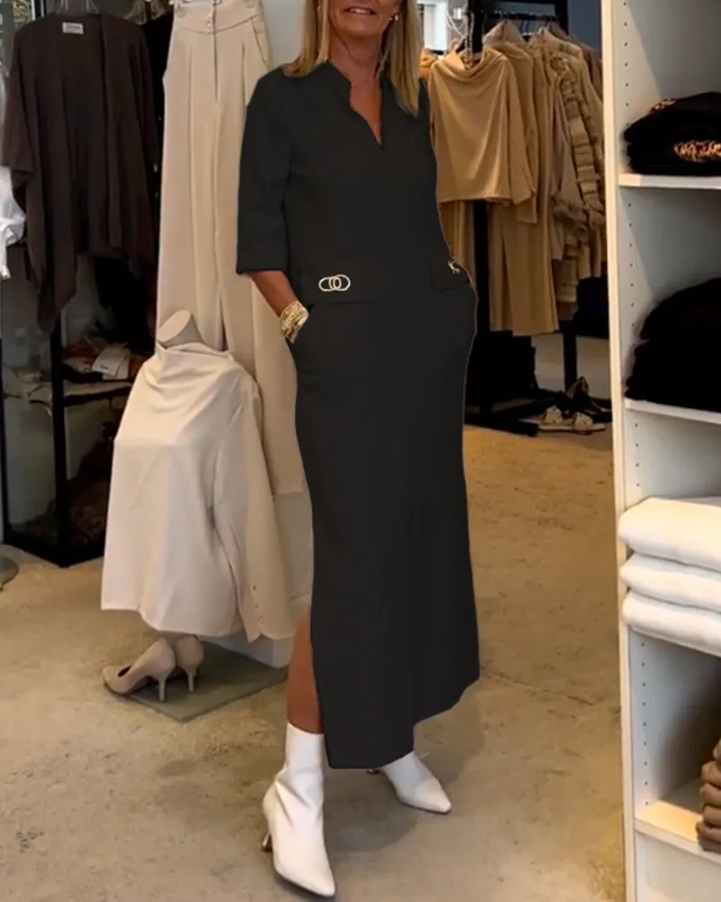 Effen Dalila dress with 3/4 sleeves