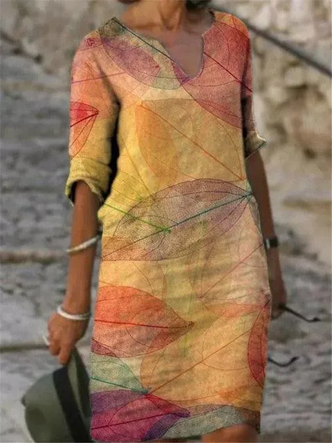 Floral V-Neck Summer Dress