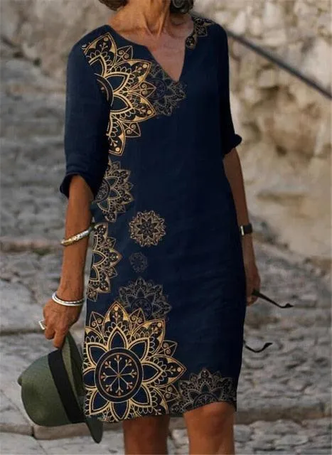 Floral V-Neck Summer Dress