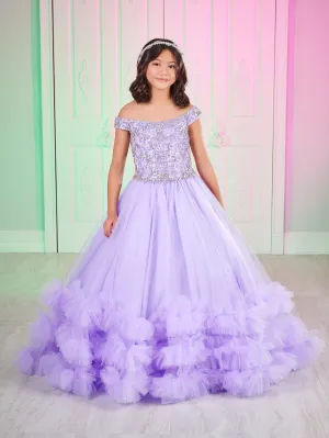 Girls Off Shoulder Gown by Mini Quince 80001MQ