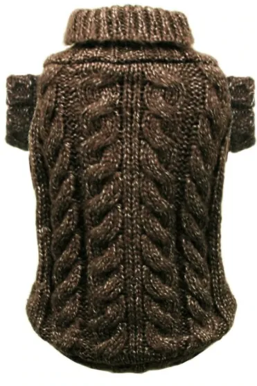 Hip Doggie Angora Cable Knit Sweater