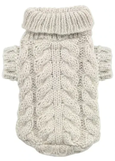 Hip Doggie Angora Cable Knit Sweater