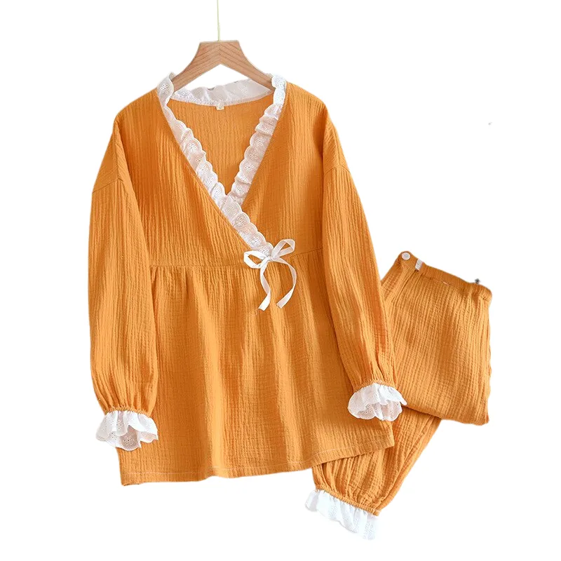Japanese Style Maternity Cotton Pajama Suit