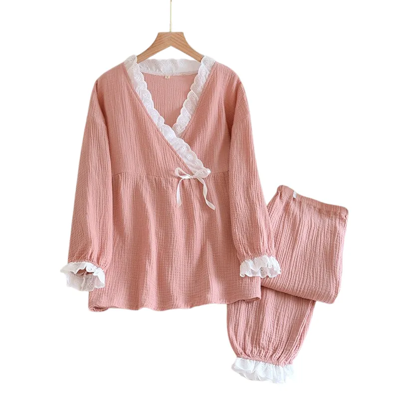 Japanese Style Maternity Cotton Pajama Suit