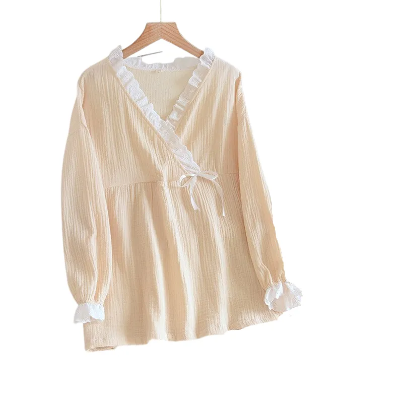 Japanese Style Maternity Cotton Pajama Suit