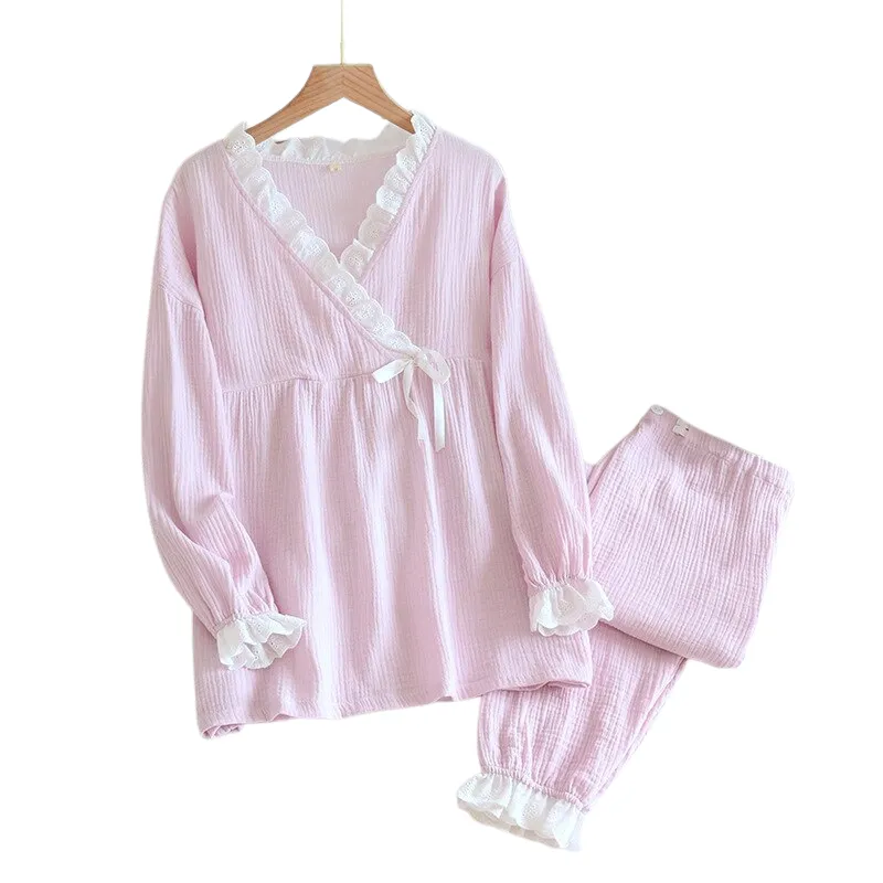 Japanese Style Maternity Cotton Pajama Suit