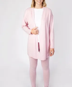 Jersey Edge to Edge Cardigan Blush