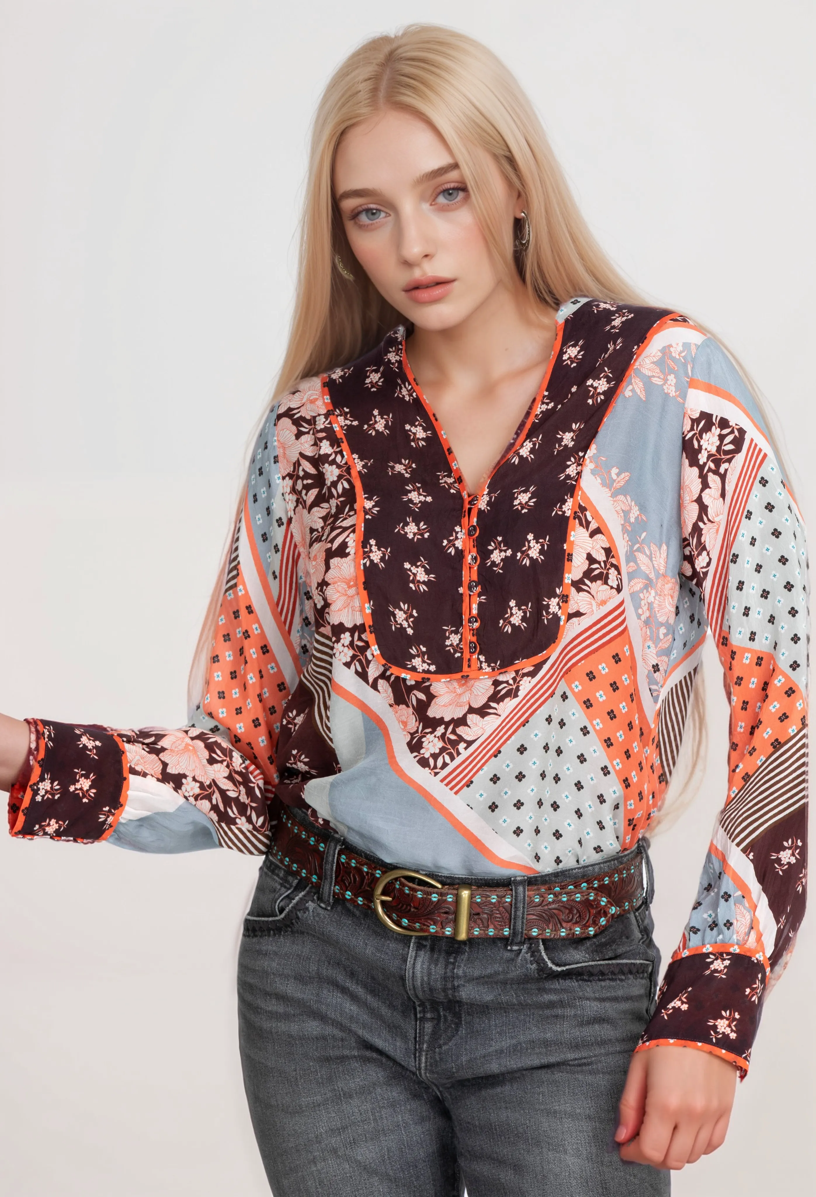 Johnny Was Roslyn Toni Blouse C15222B6 Boho Chic