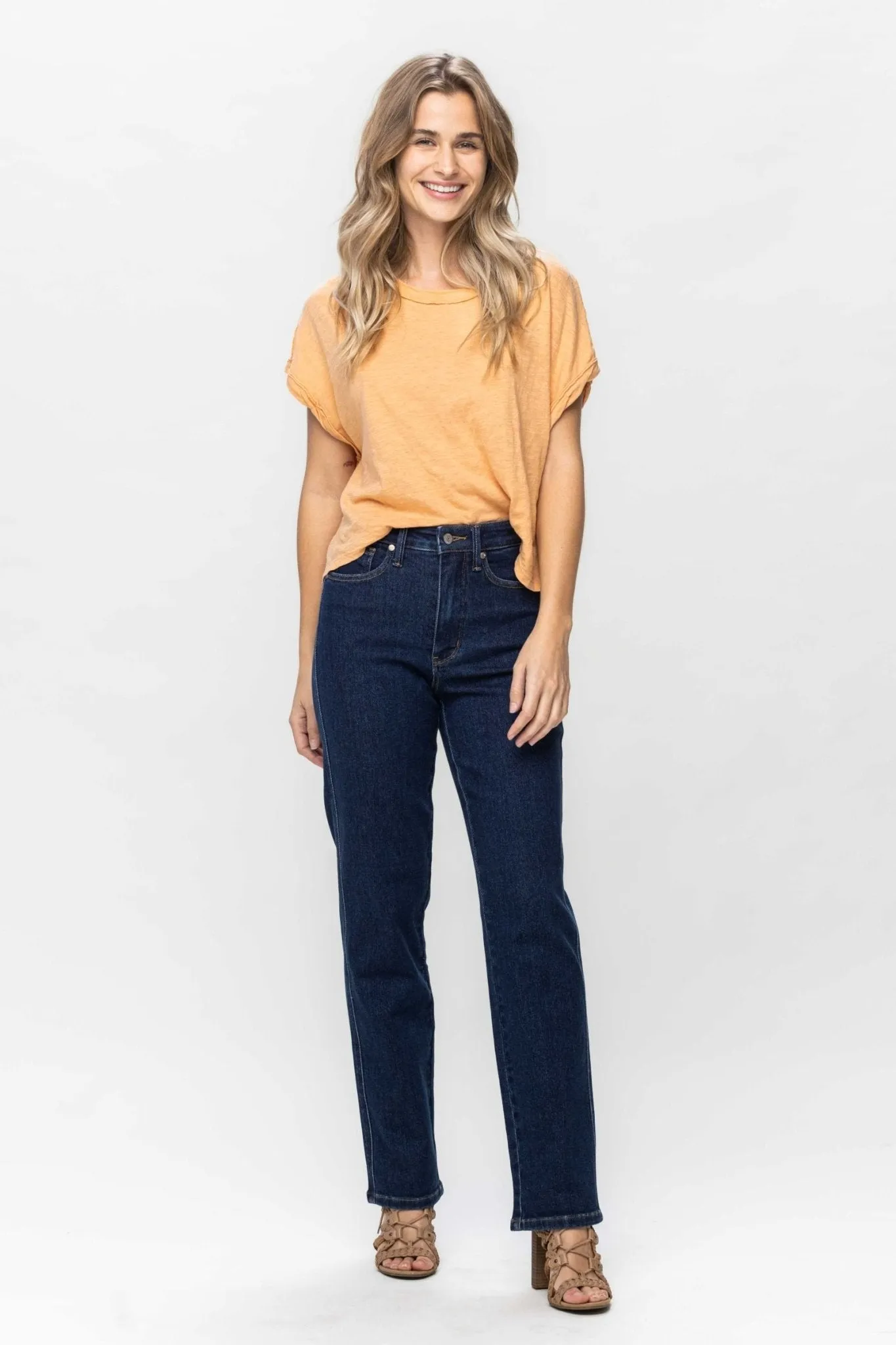 Judy Blue Josie Tummy Control Classic Straight Jeans