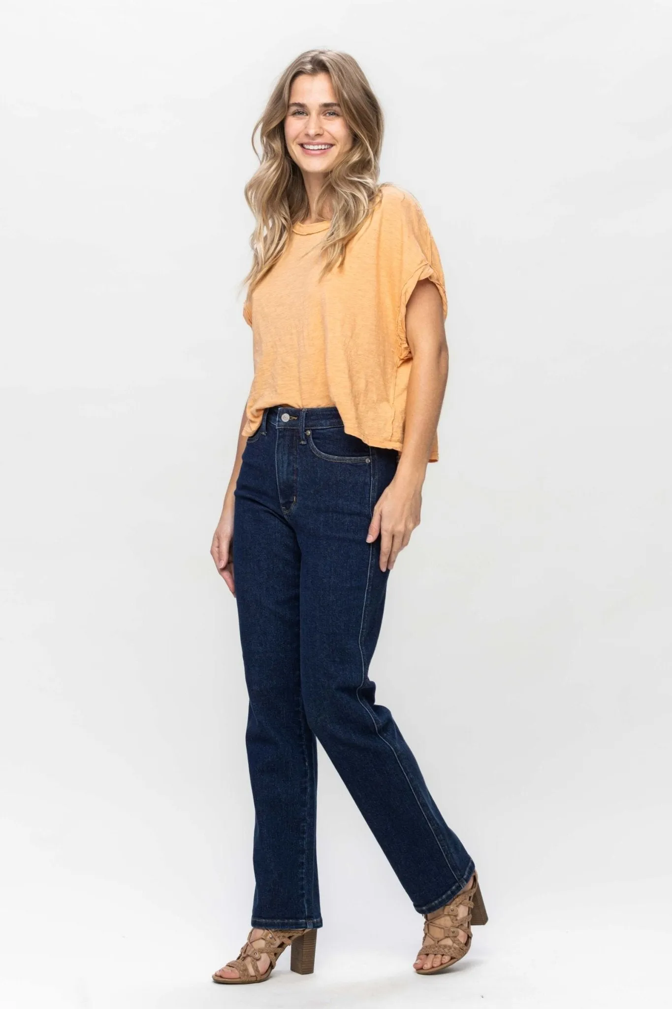 Judy Blue Josie Tummy Control Classic Straight Jeans