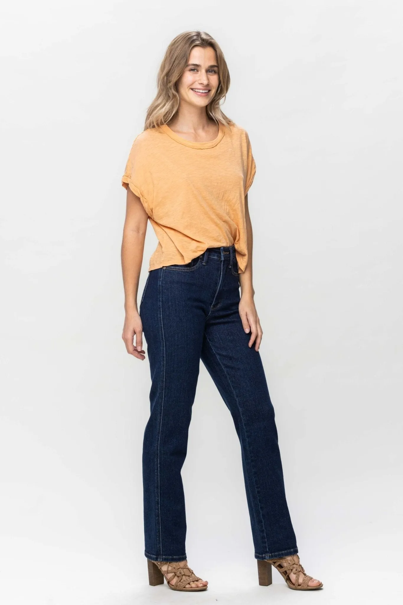 Judy Blue Josie Tummy Control Classic Straight Jeans