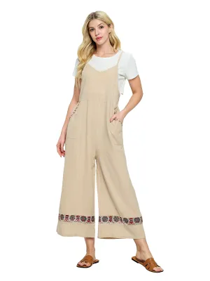 Jumpsuit Midi Natural Handstiched