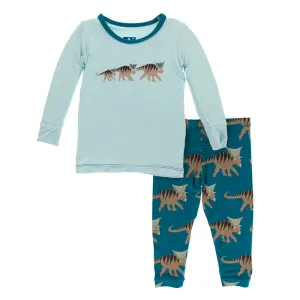 Kickee Pants Print Long Sleeve Pajama Set