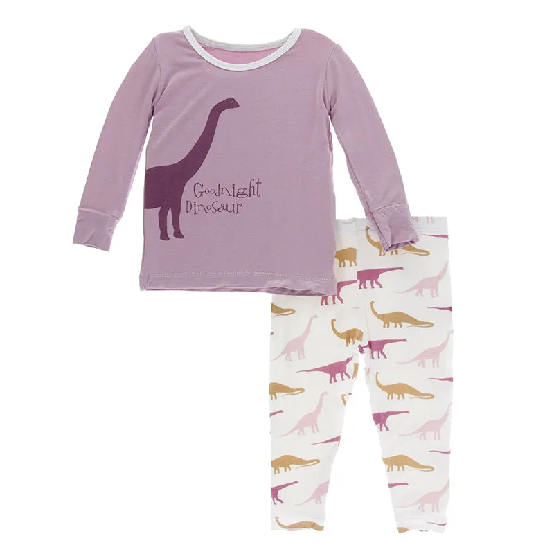 Kickee Pants Print Long Sleeve Pajama Set