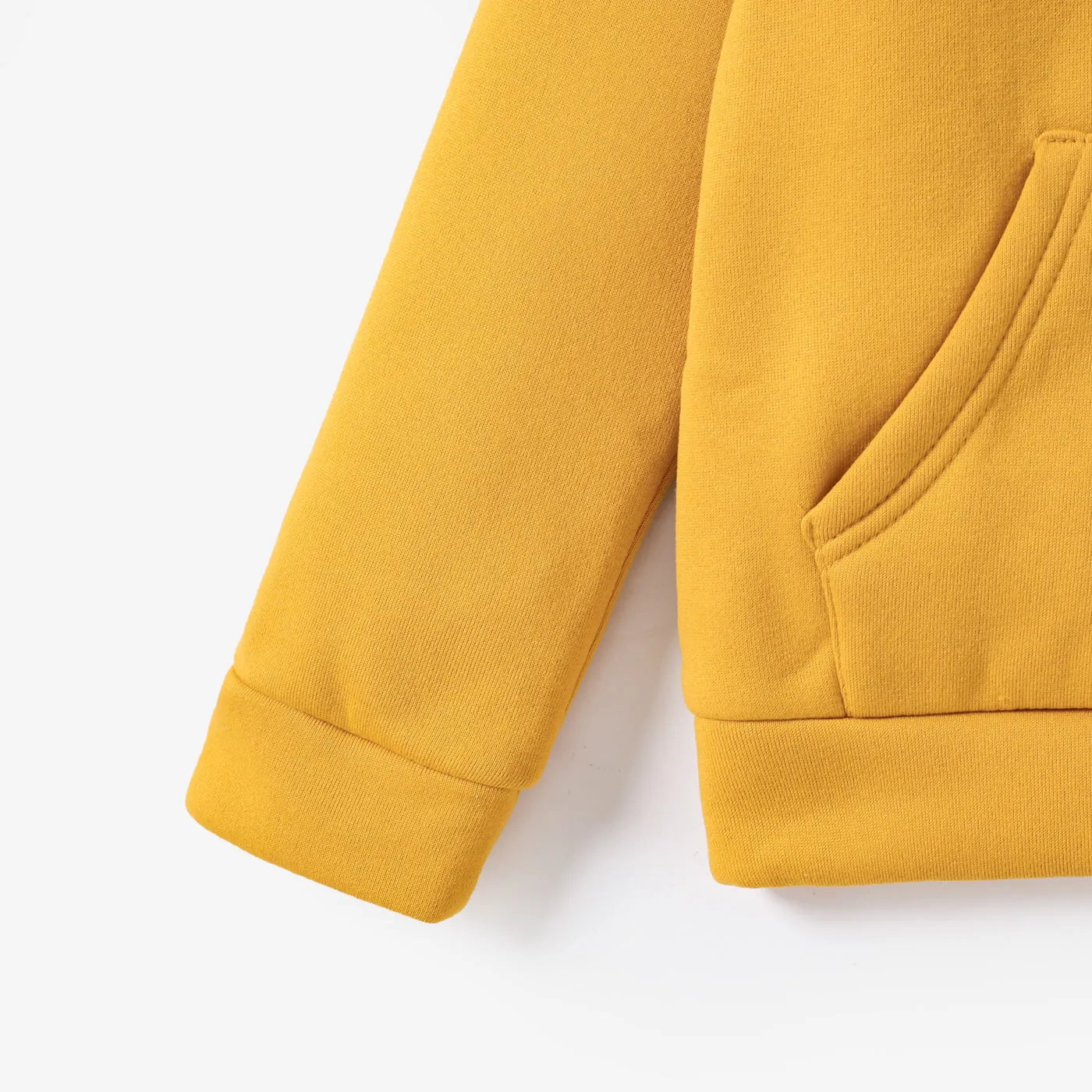 Kid Boy Letter Print Colorblock Fleece Lined Hoodie Sweatshirt