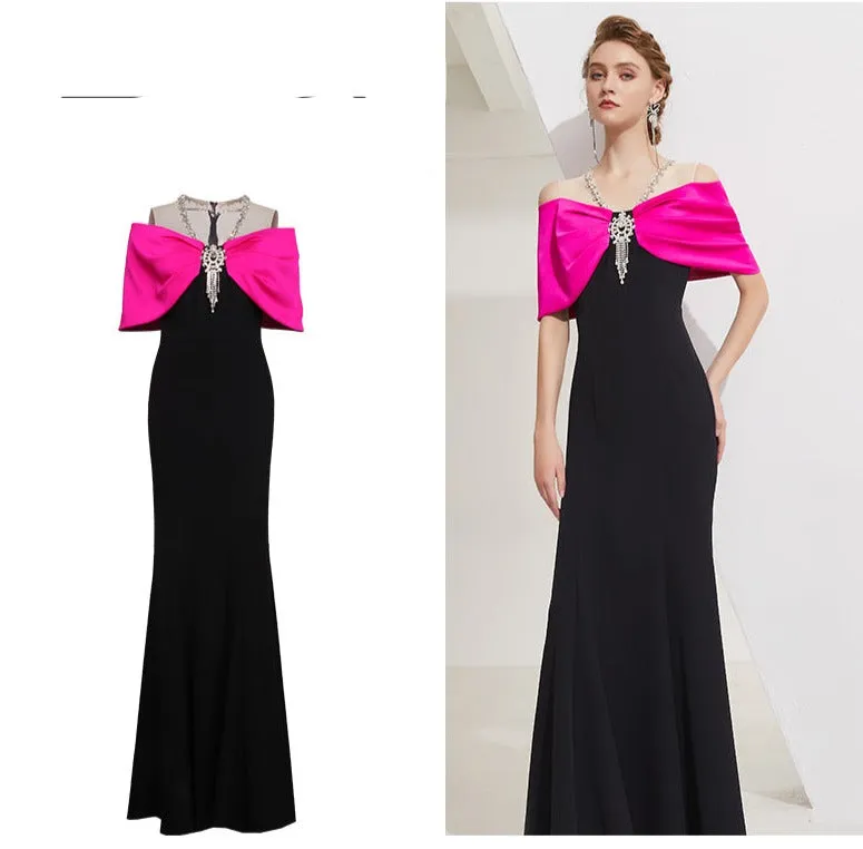 Limited edition High-end light luxury wear banquet long dress- Elia