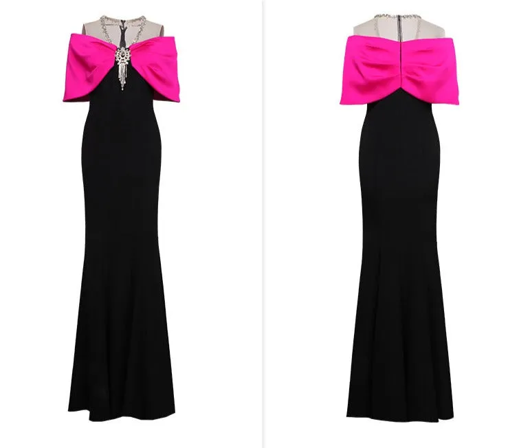 Limited edition High-end light luxury wear banquet long dress- Elia