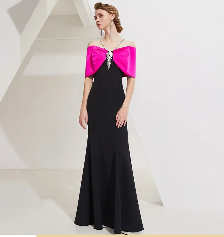 Limited edition High-end light luxury wear banquet long dress- Elia