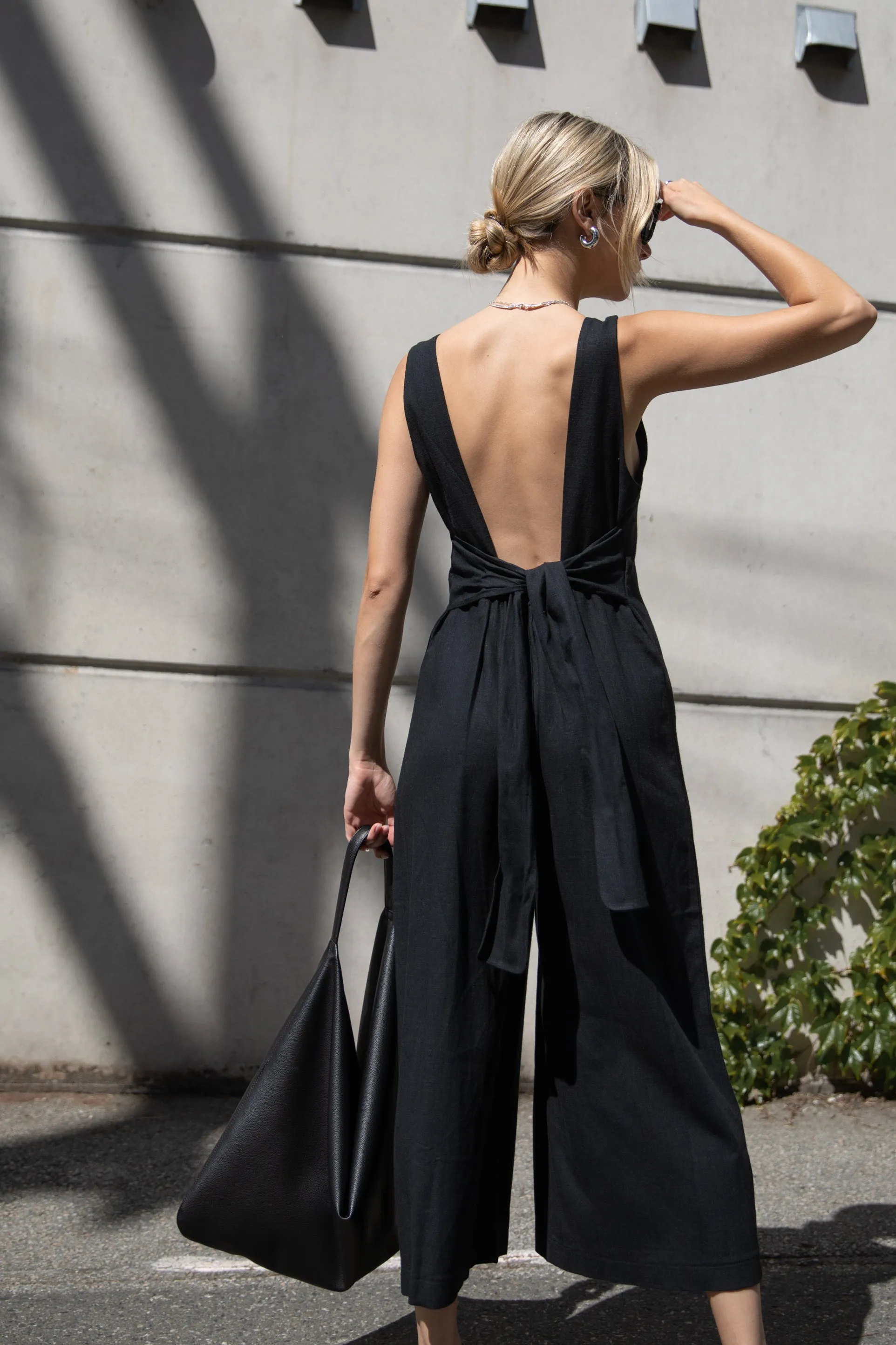 LINEN BLEND JUMPSUIT