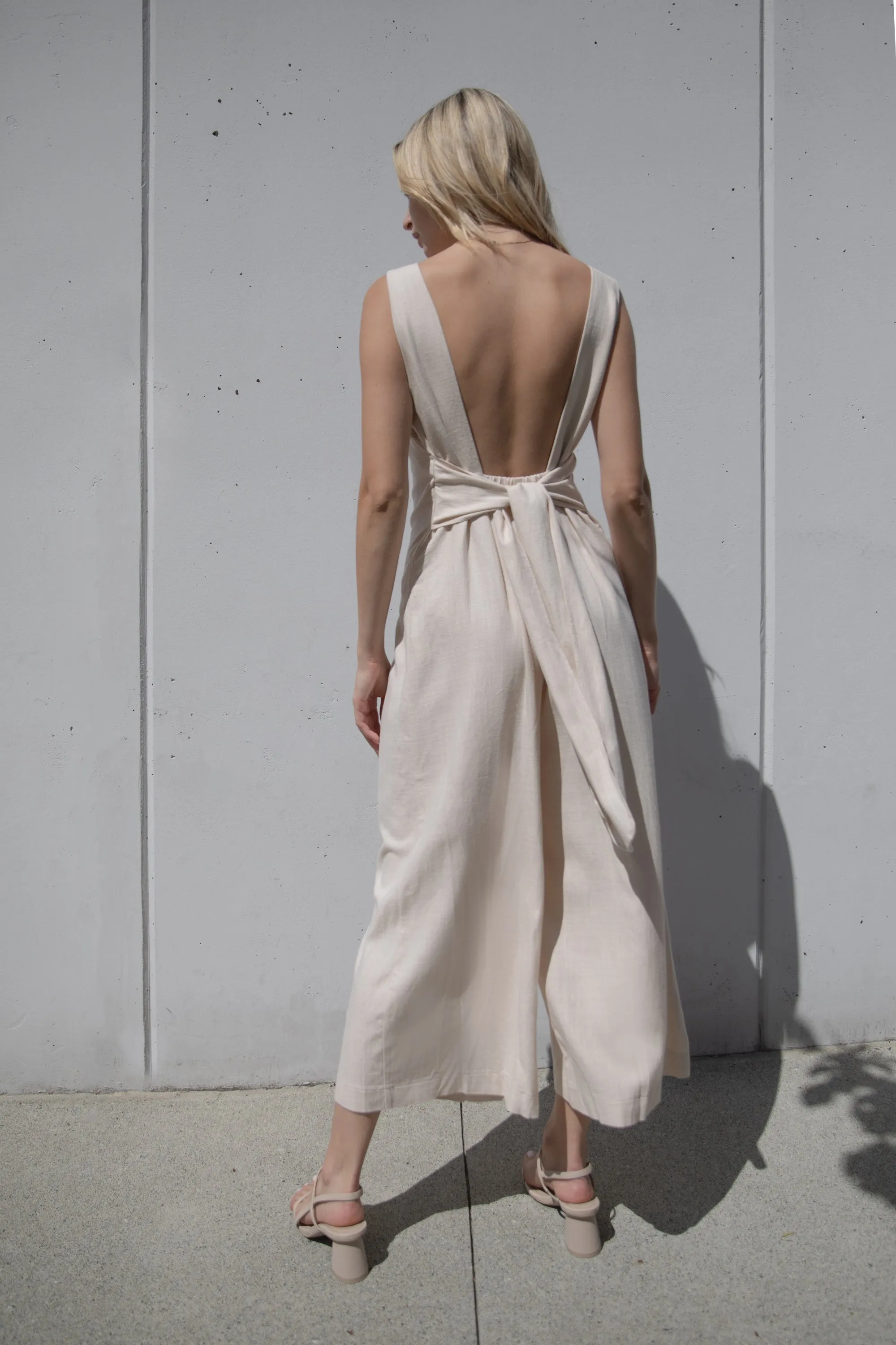 LINEN BLEND JUMPSUIT