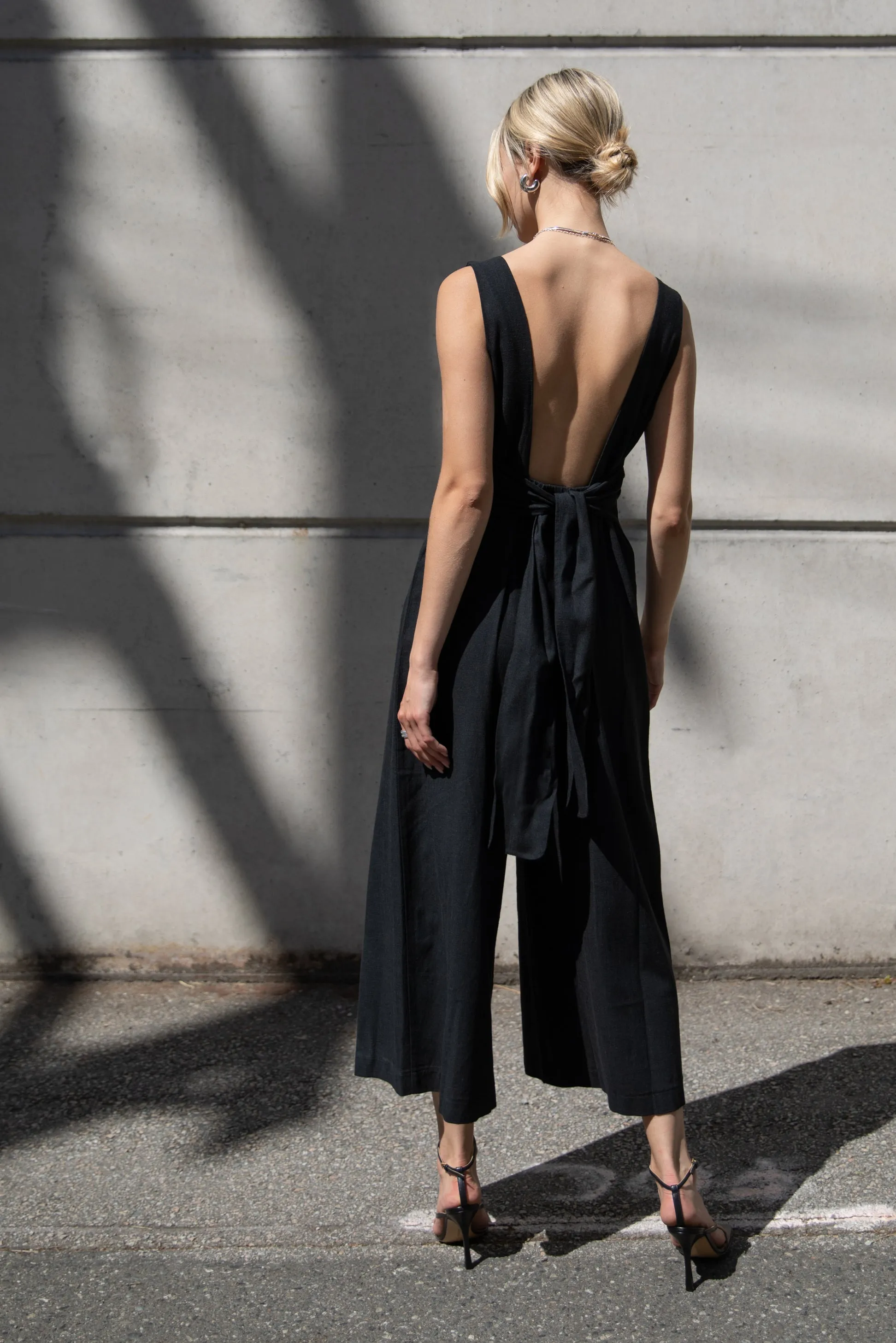 LINEN BLEND JUMPSUIT