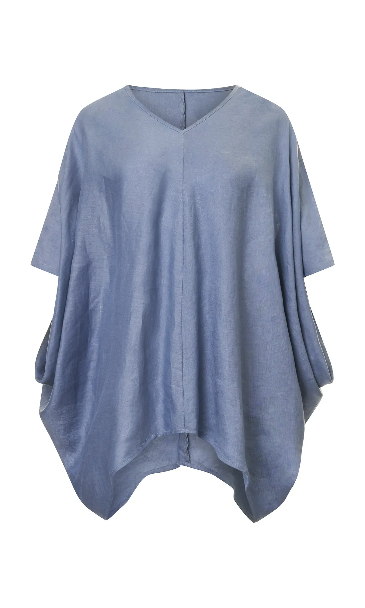 Loose Draped Linen Blouse
