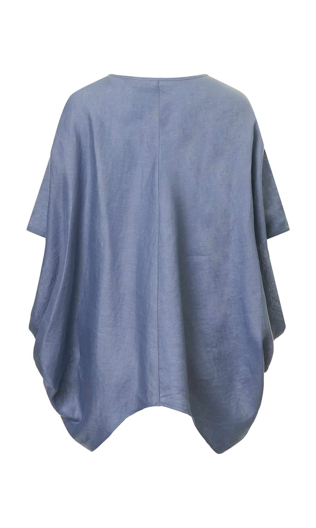 Loose Draped Linen Blouse