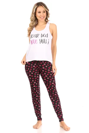 Love My Bed Racerback Tank and Jogger Set