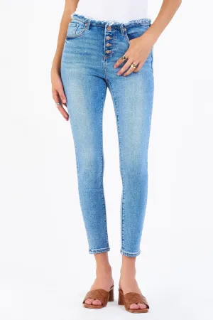 OLIVIA SUPER HIGH RISE ANKLE SKINNY JEANS GALLANT
