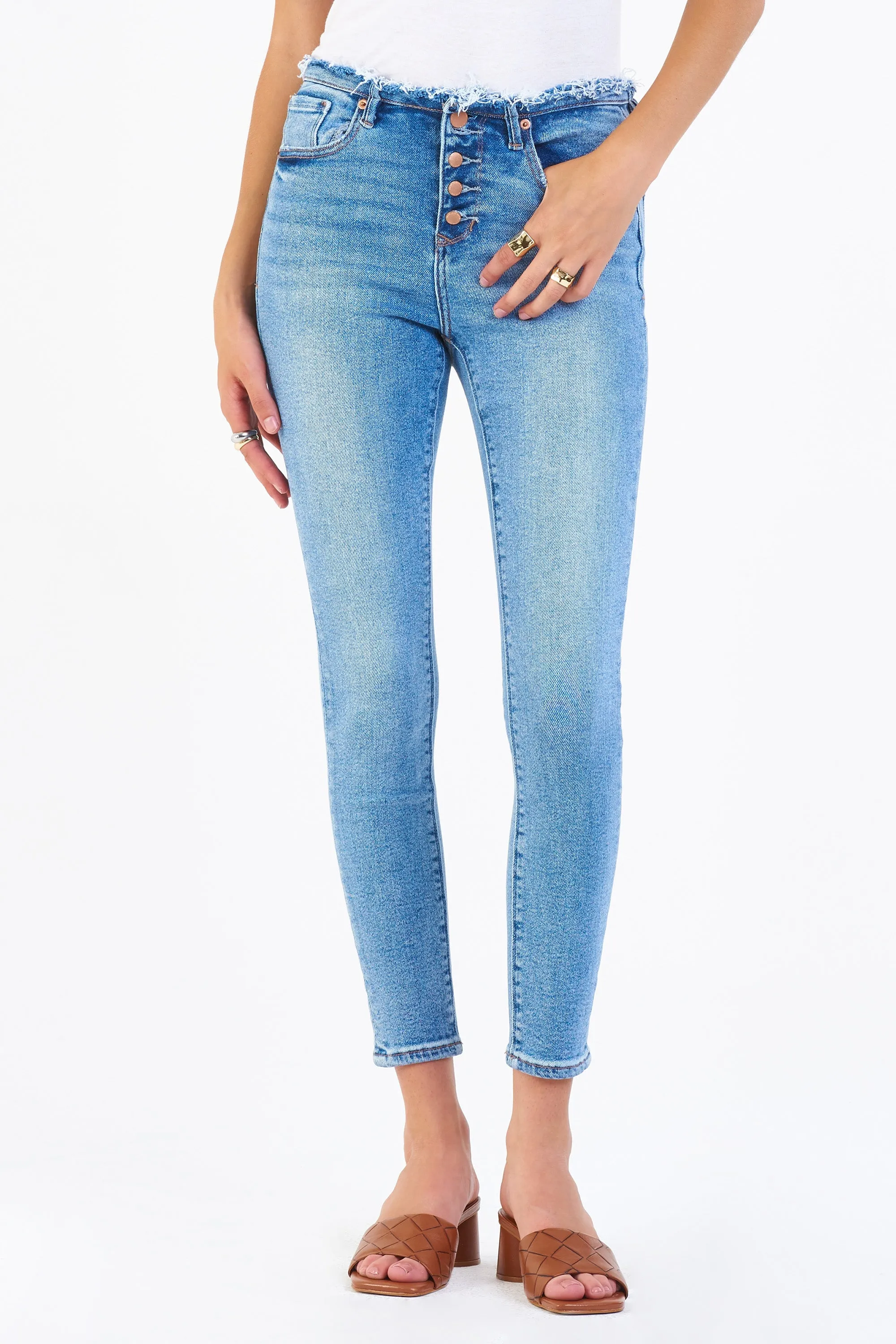 OLIVIA SUPER HIGH RISE ANKLE SKINNY JEANS GALLANT