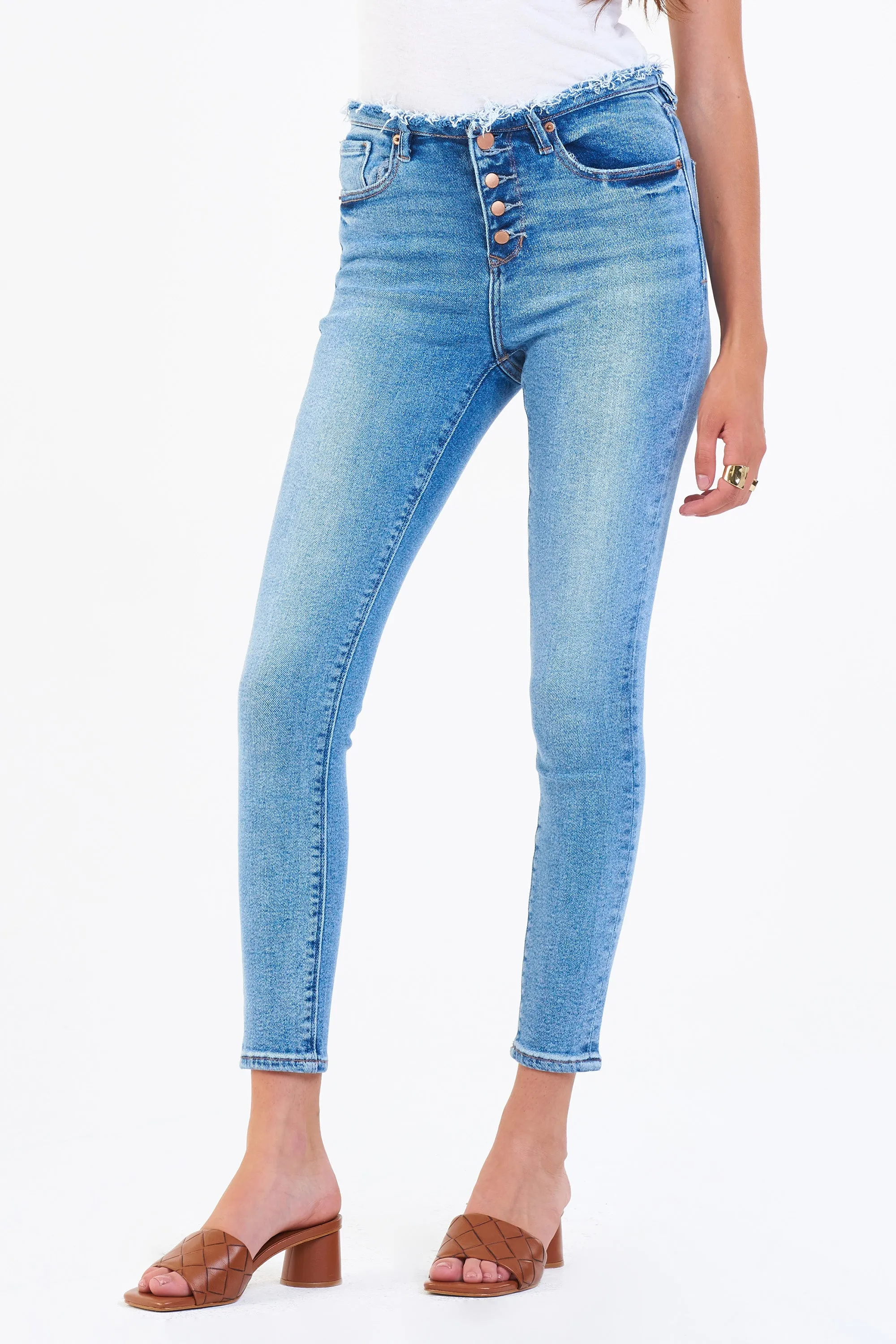OLIVIA SUPER HIGH RISE ANKLE SKINNY JEANS GALLANT