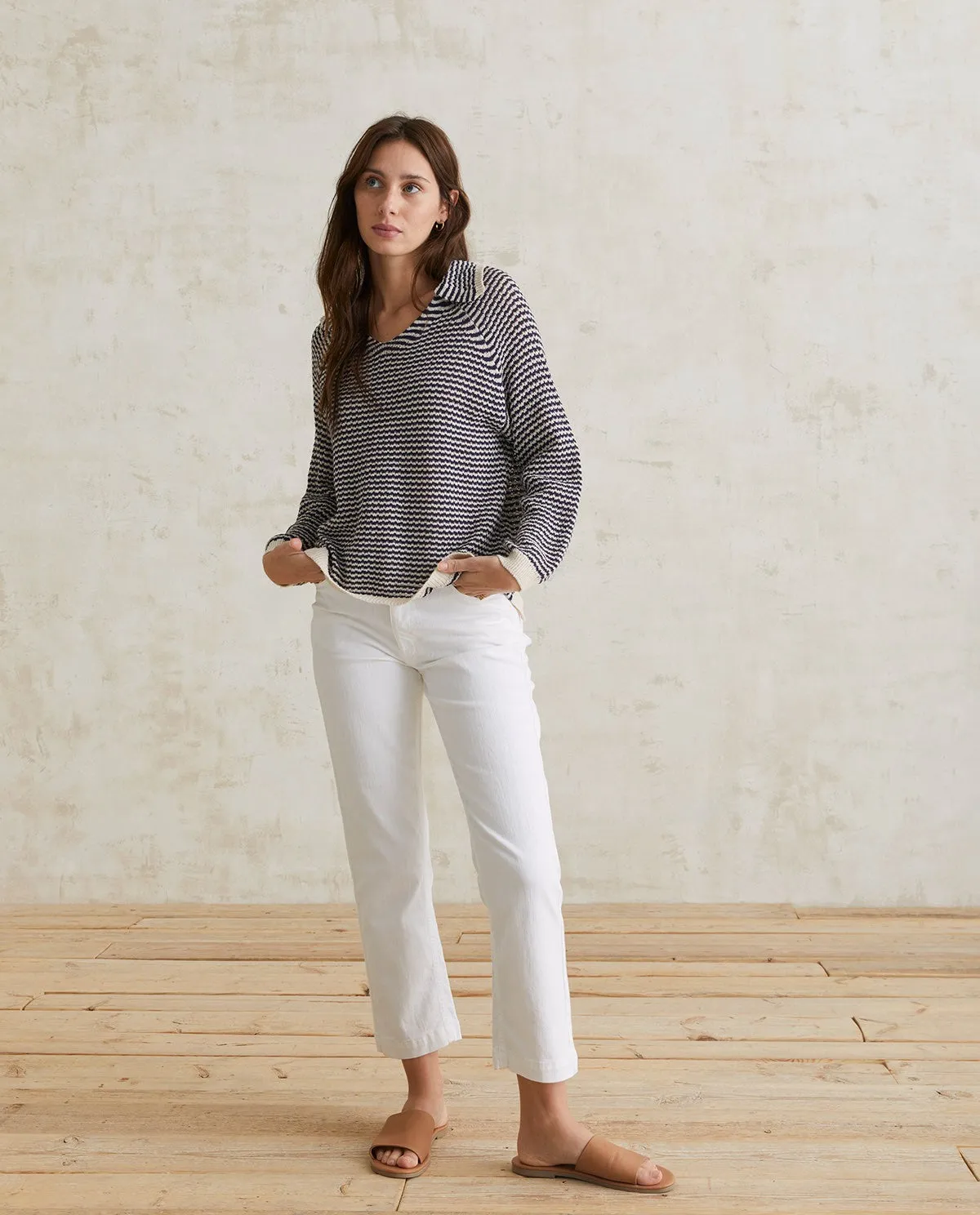 PANTALONE DRITTO IN DENIM BIANCO