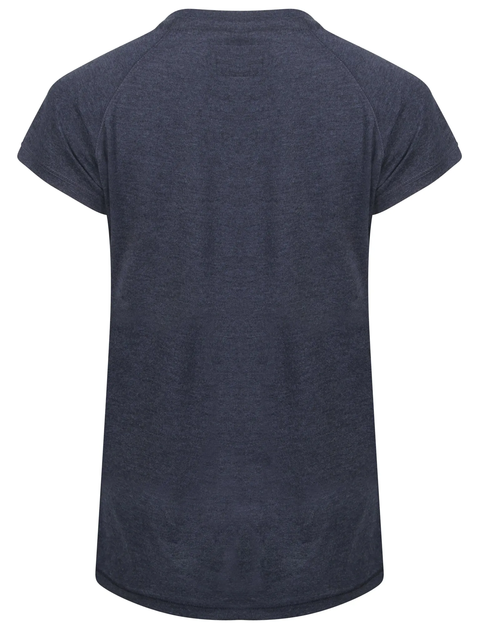Phoebe Foil Motif T-Shirt in Mood Indigo Marl - Tokyo Laundry