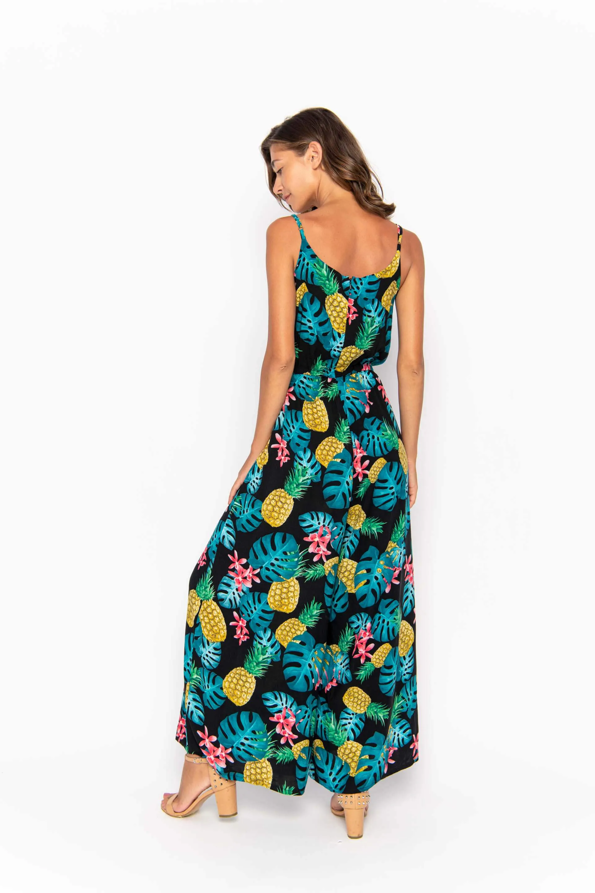 Pimp, Tropical Ananas Black, Long Playsuit