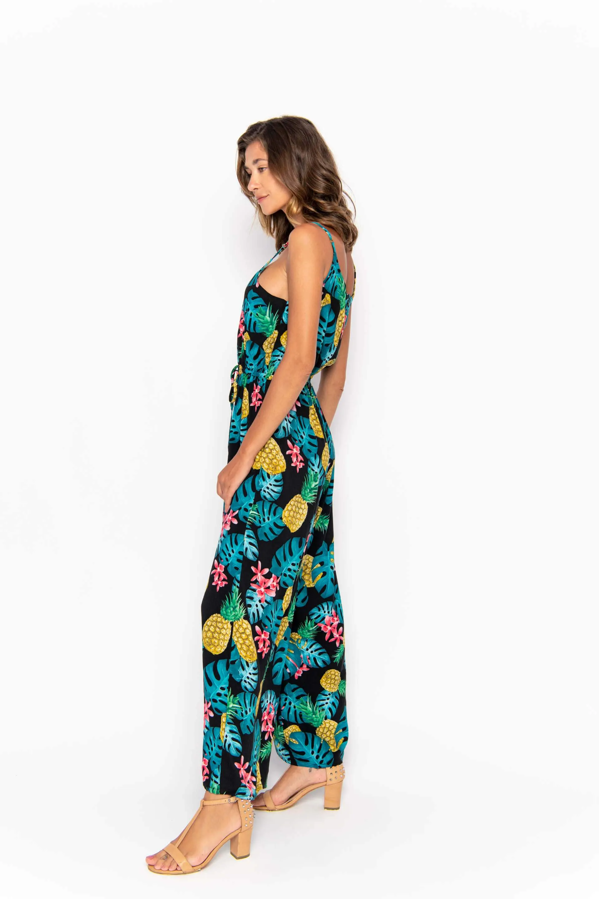 Pimp, Tropical Ananas Black, Long Playsuit
