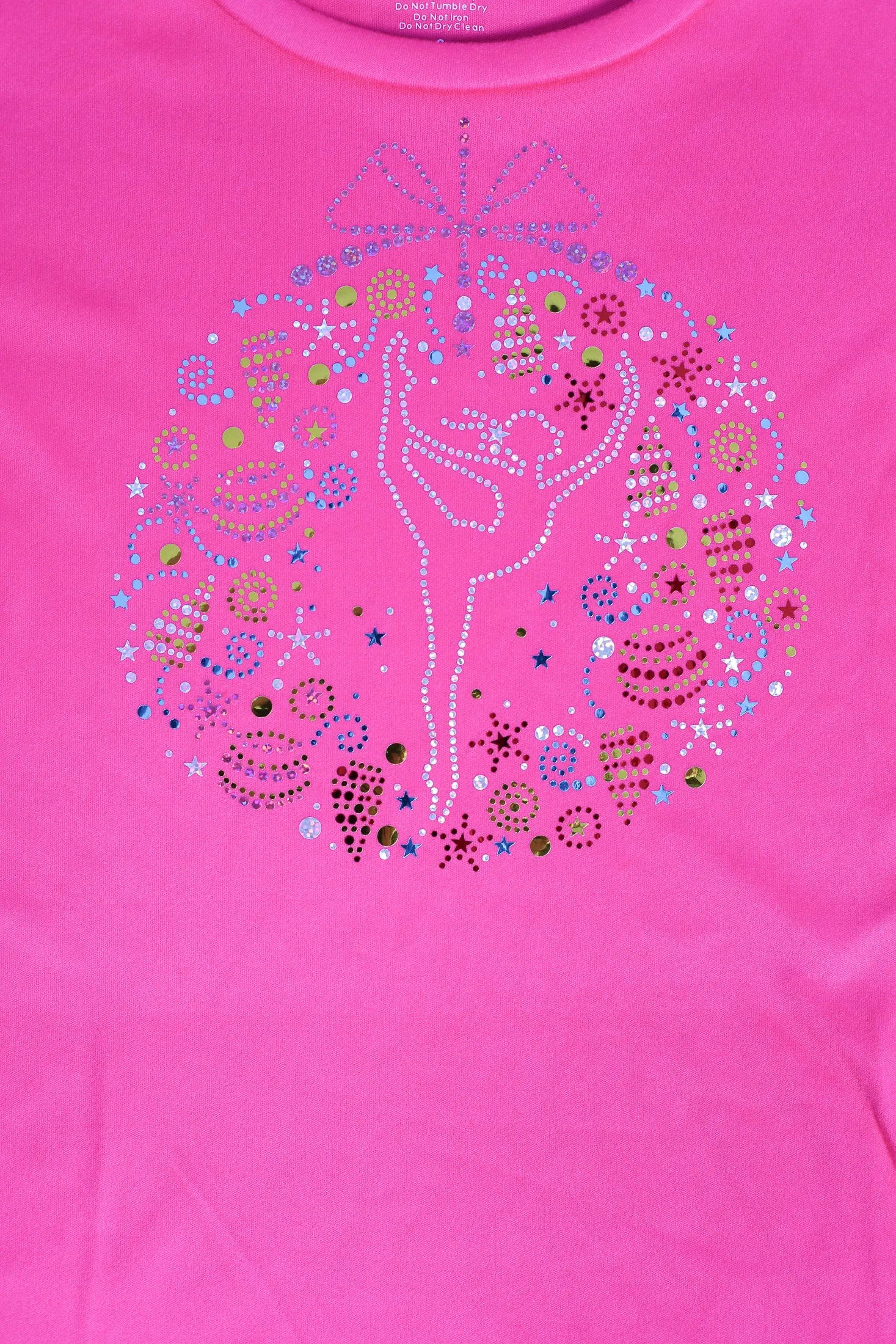Pink Gymnastics Bauble Christmas Tee