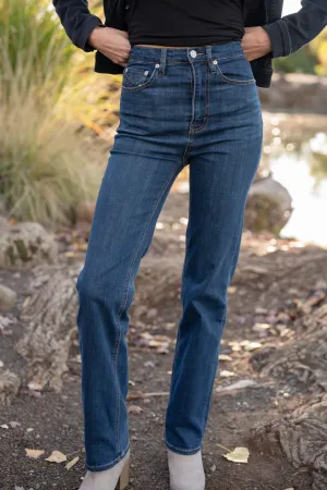 Rae Roxbury High Rise Straight Leg Denim