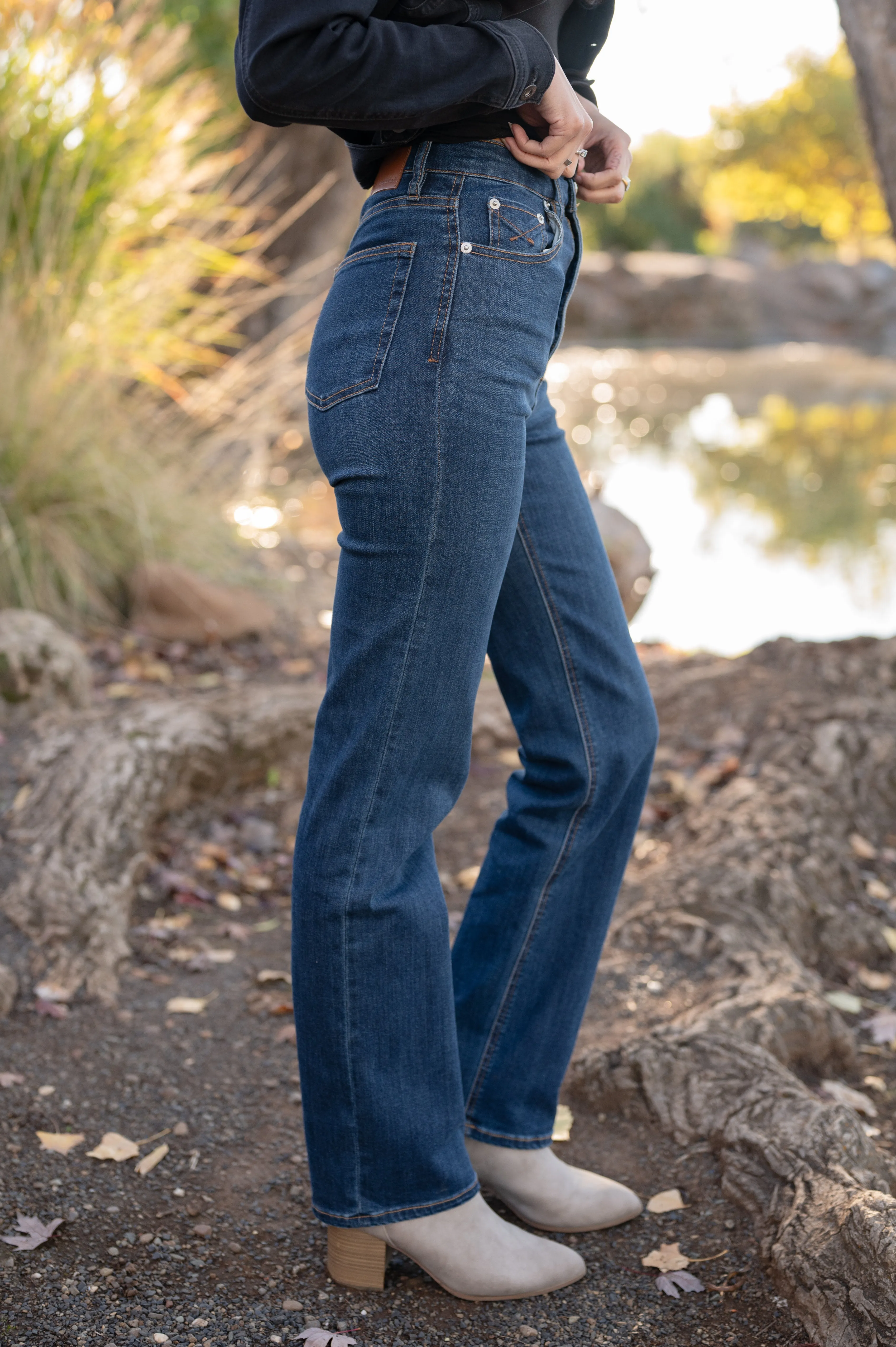 Rae Roxbury High Rise Straight Leg Denim