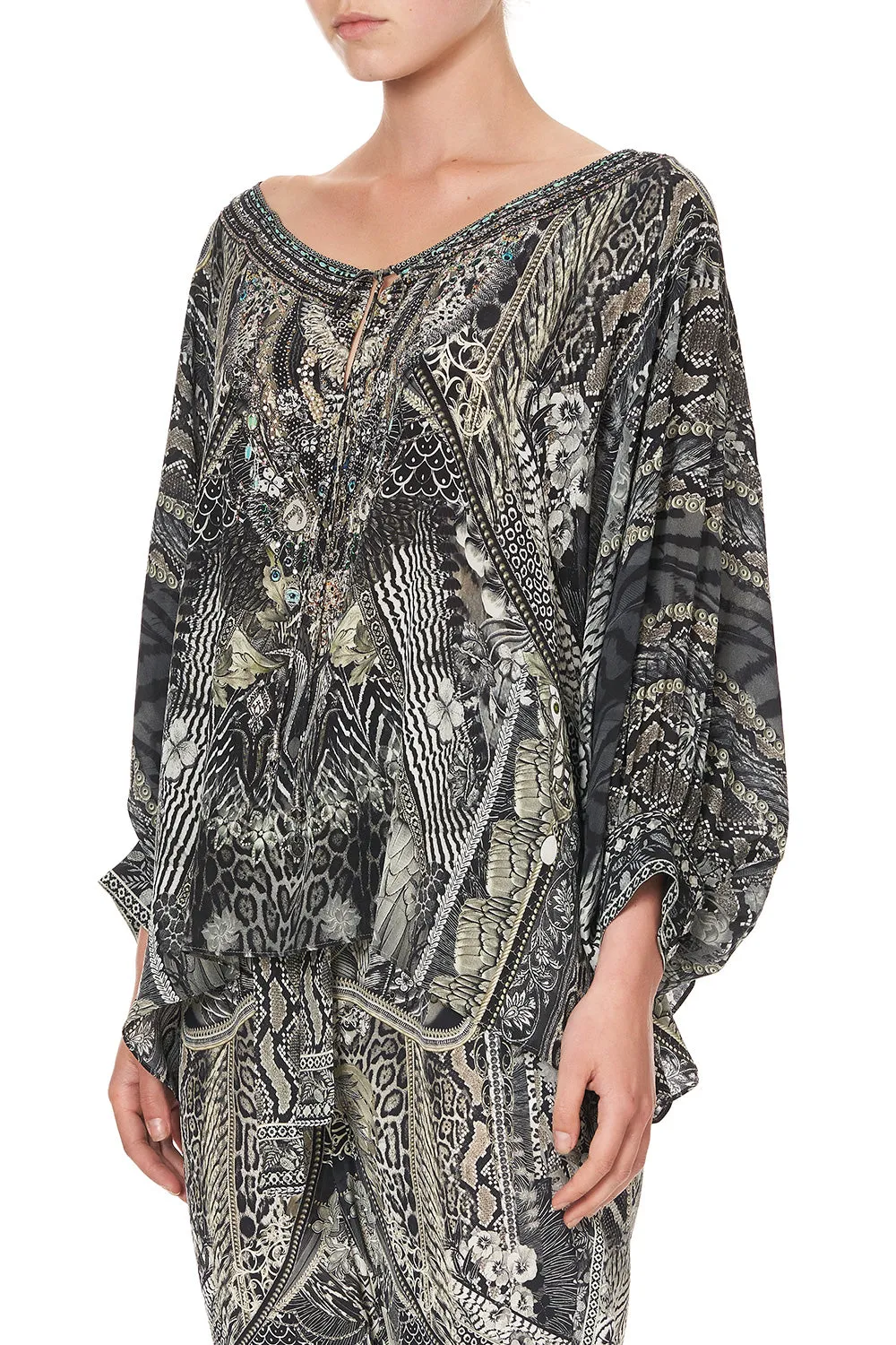 RAGLAN SLEEVE BLOUSE WITH CUFF ONE TRIBE