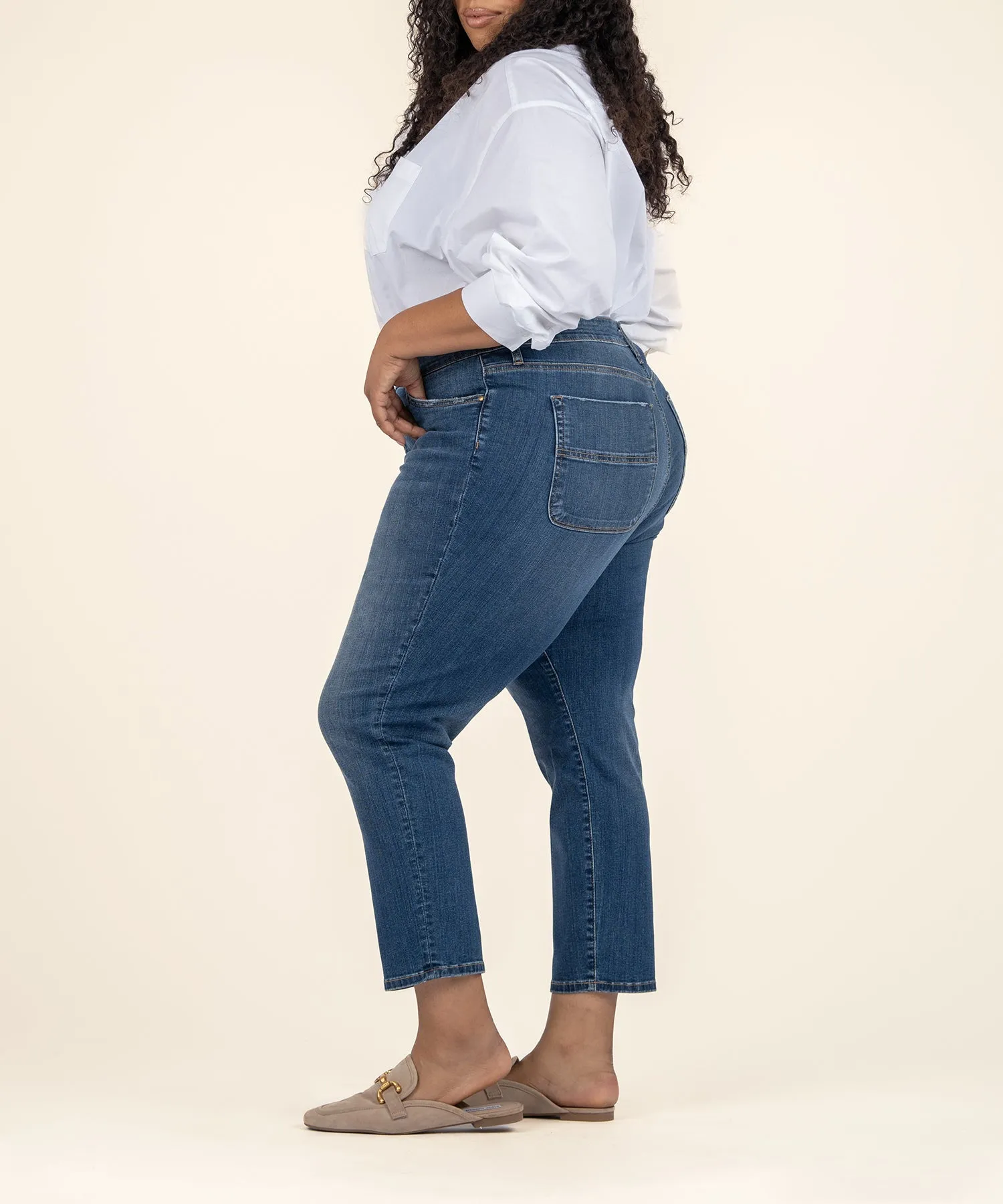 Reese High Rise Ankle Straight Leg, Plus - Final Sale