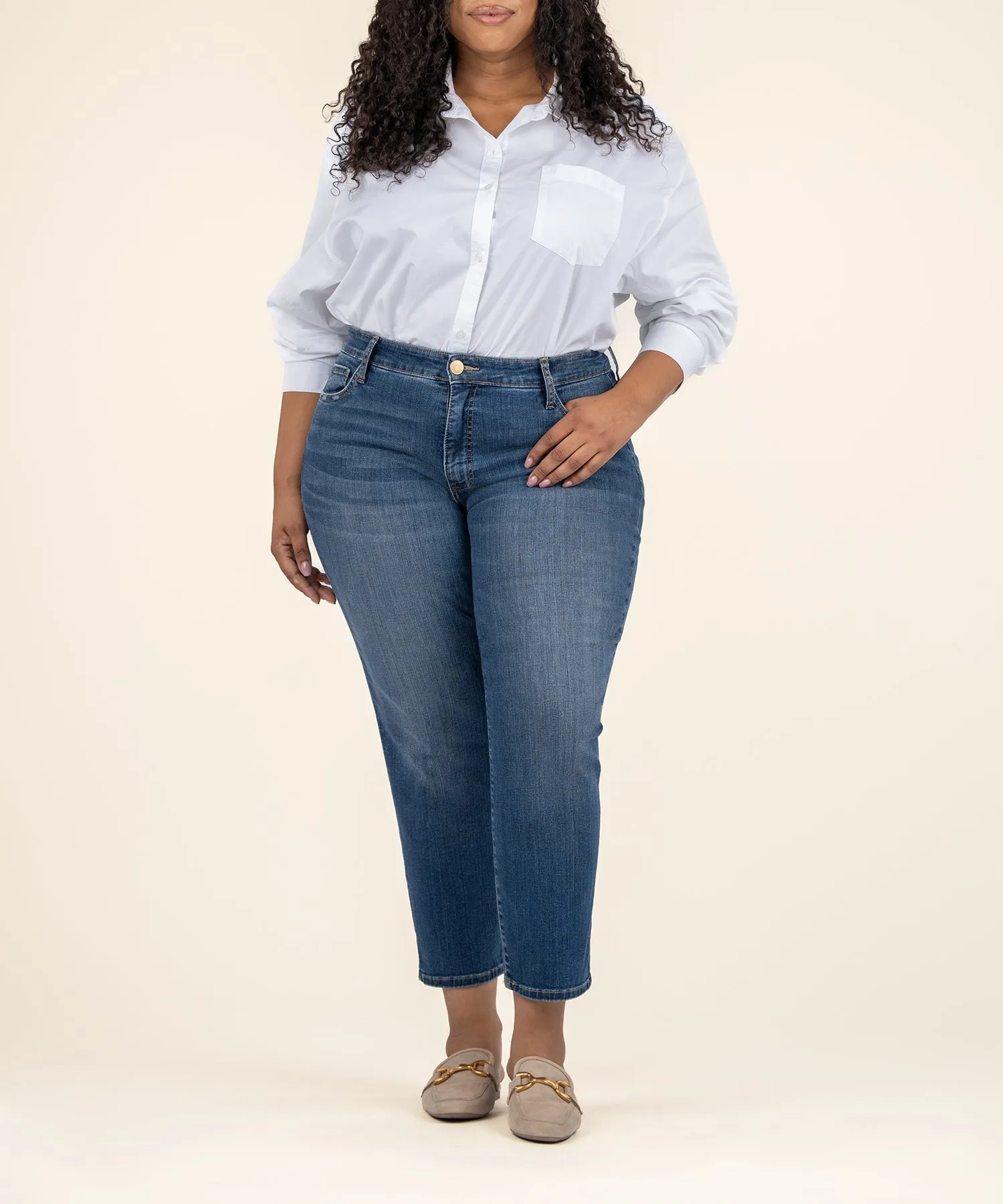 Reese High Rise Ankle Straight Leg, Plus - Final Sale