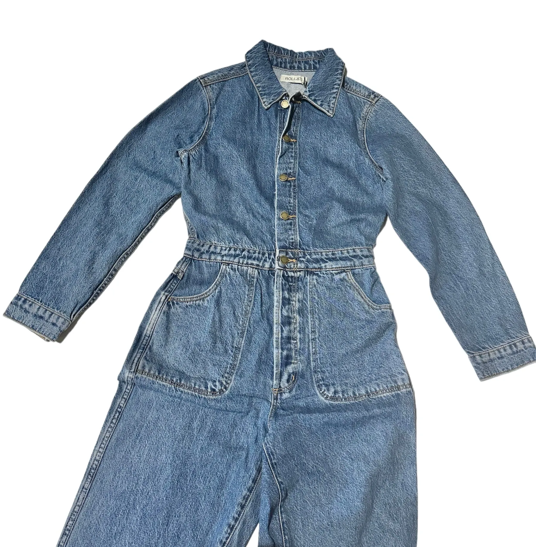 Rolla's Heidi Jumpsuit - Pacific - Mid Vintage Blue