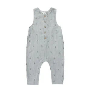 Rylee   Cru Button Jumpsuit - Light Blue Anchors