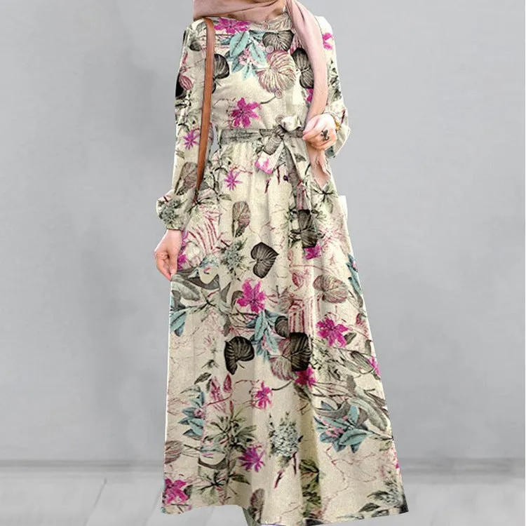 TastyHottie - Pretty Sleeveless Drawstring Floral Midi Dress