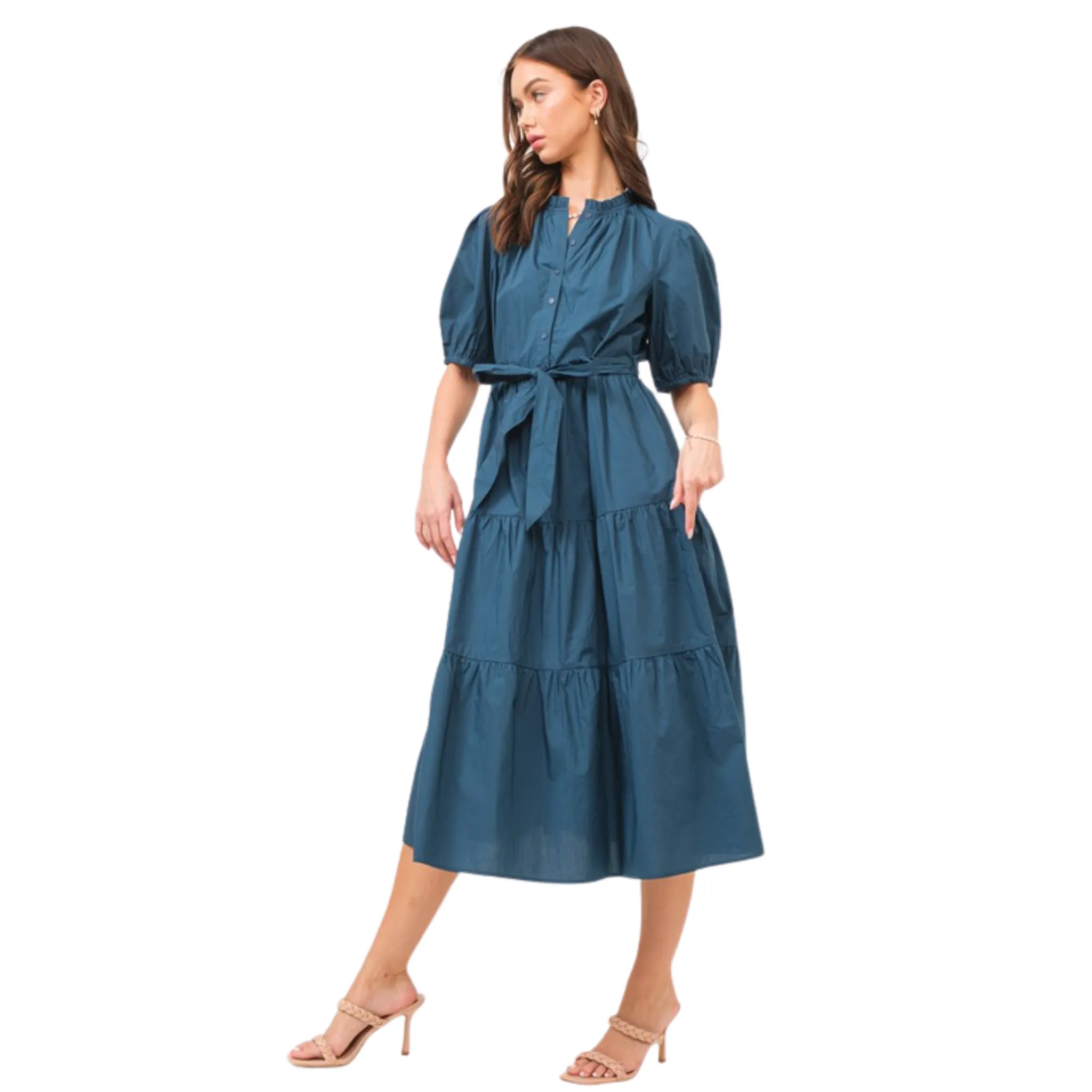 Tiered Midi Dress