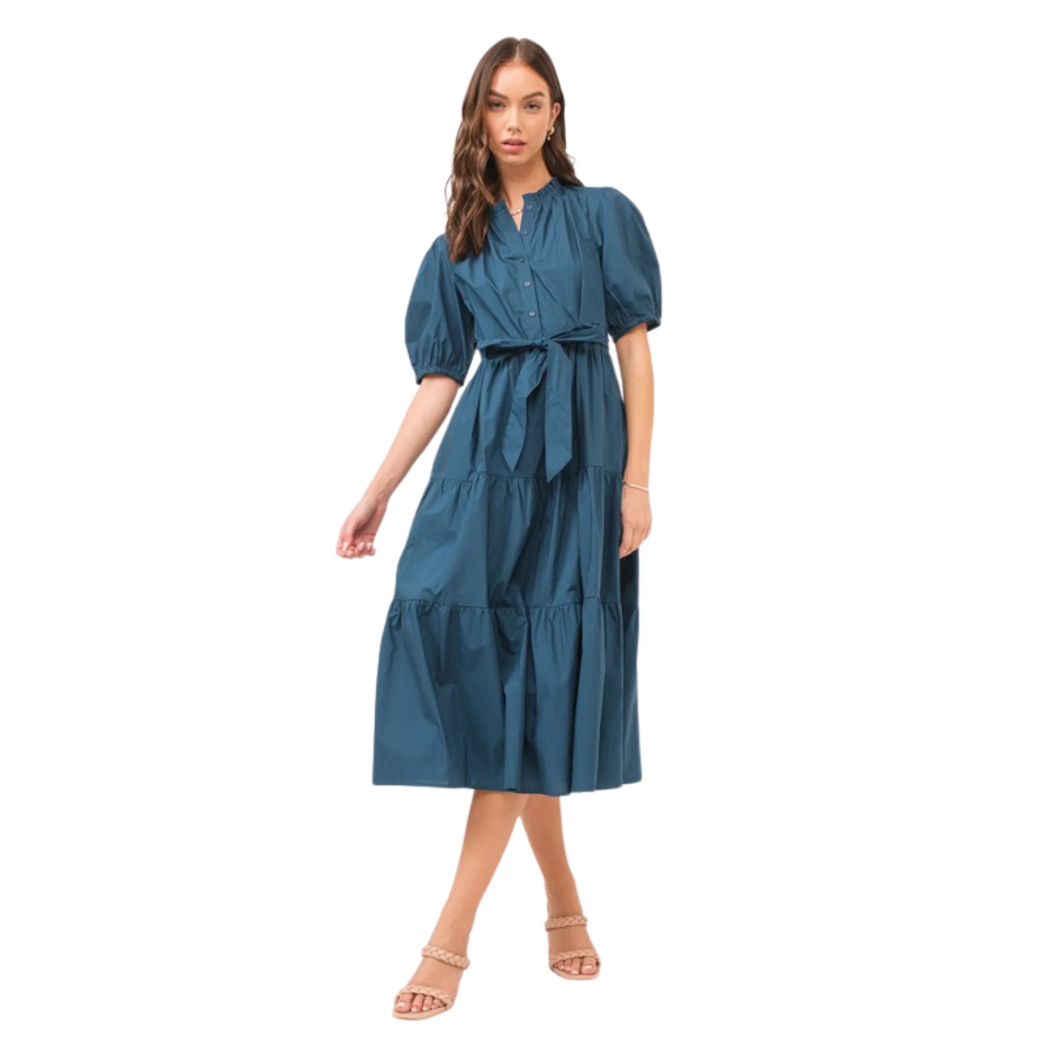 Tiered Midi Dress
