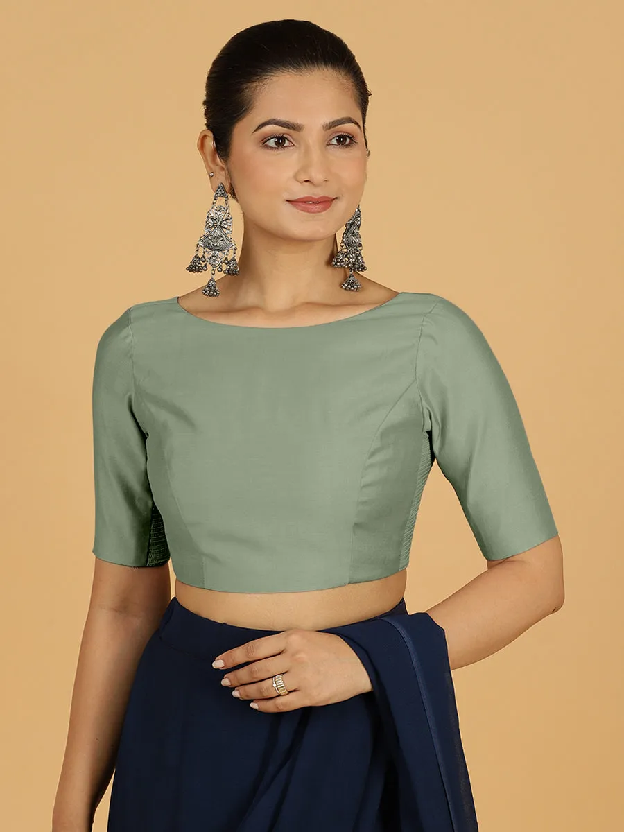 Trisha x Rozaana |  Saree Blouse in Mint Green
